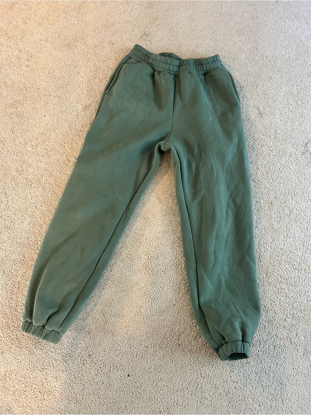 Comfrt Forest Minimalist Green Jogger Sweatpants